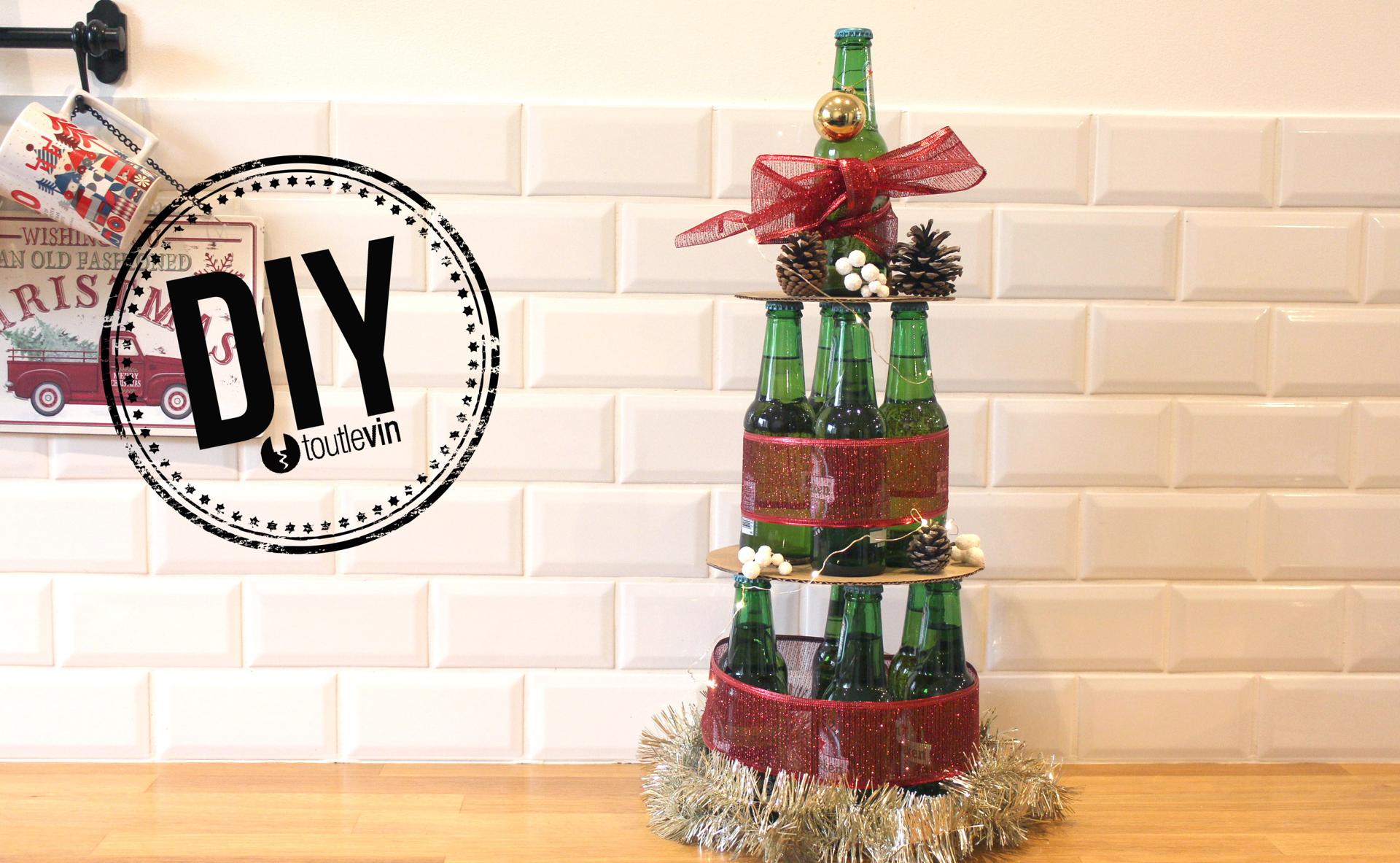 DIY : Créer un sapin de Noël avec des bouteilles