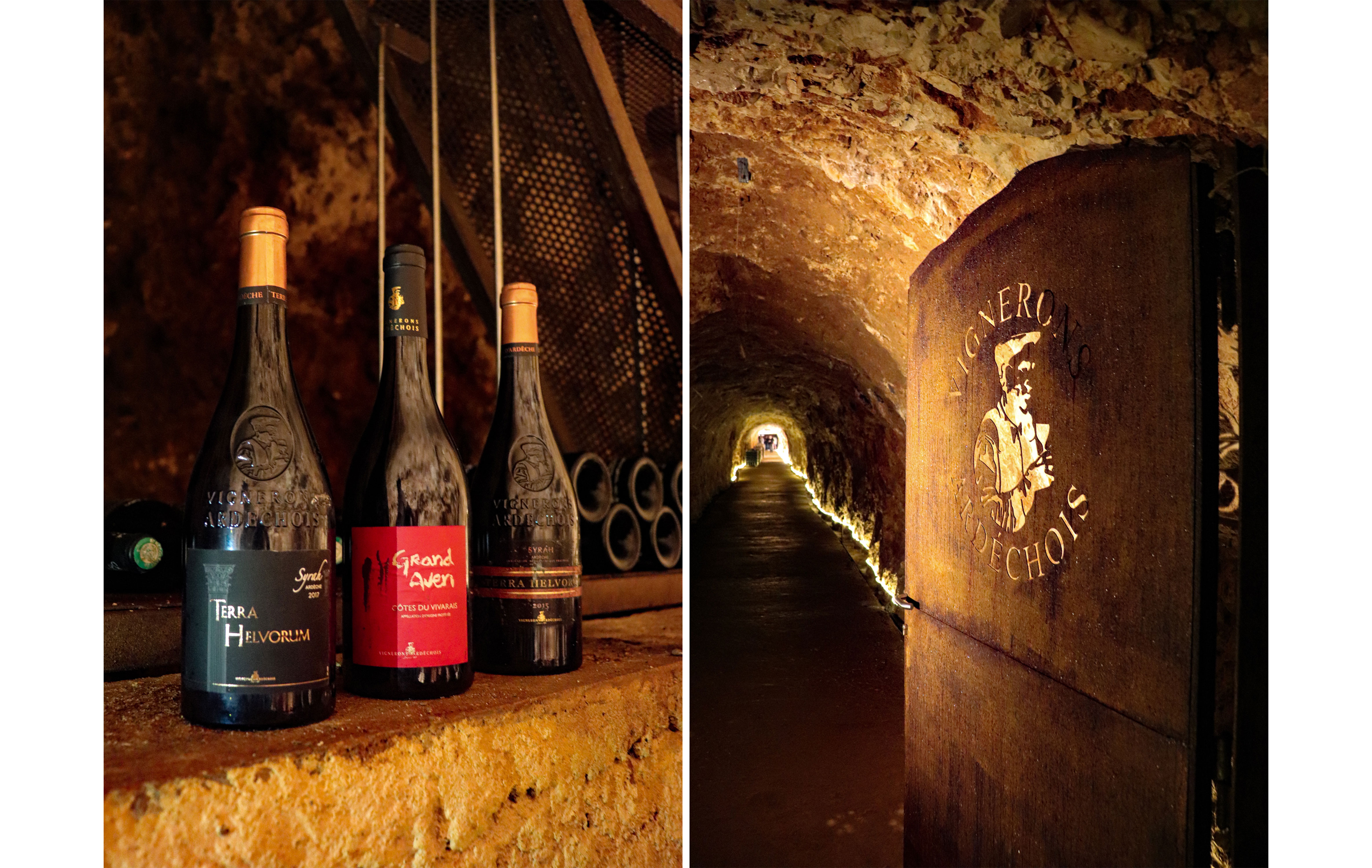  Il est possible de déguster les cuvées des Vignerons Ardéchois au sein de l’Aven d’Orgnac, la grotte la plus spectaculaire d’Ardèche - Crédit : Yoann Palej