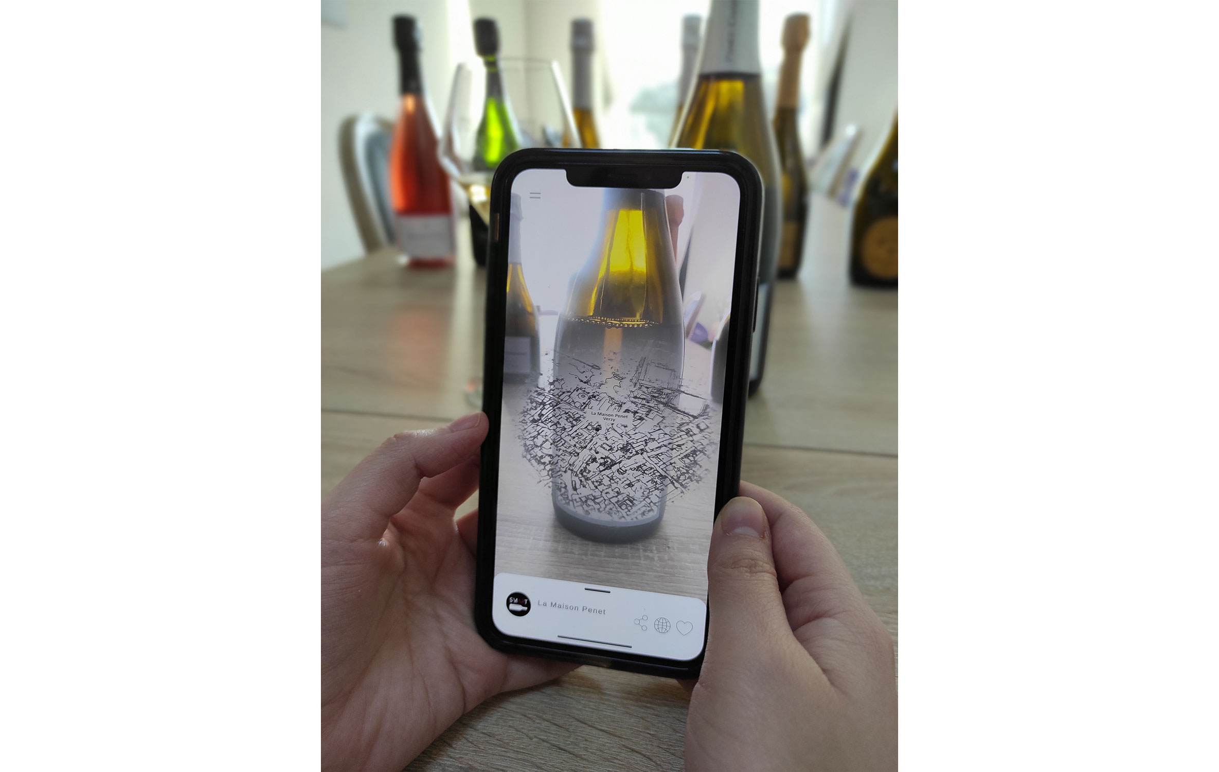 Le Champagne sur l’appli Smartbottle - Crédit : Maison Penet – Smart Bottle