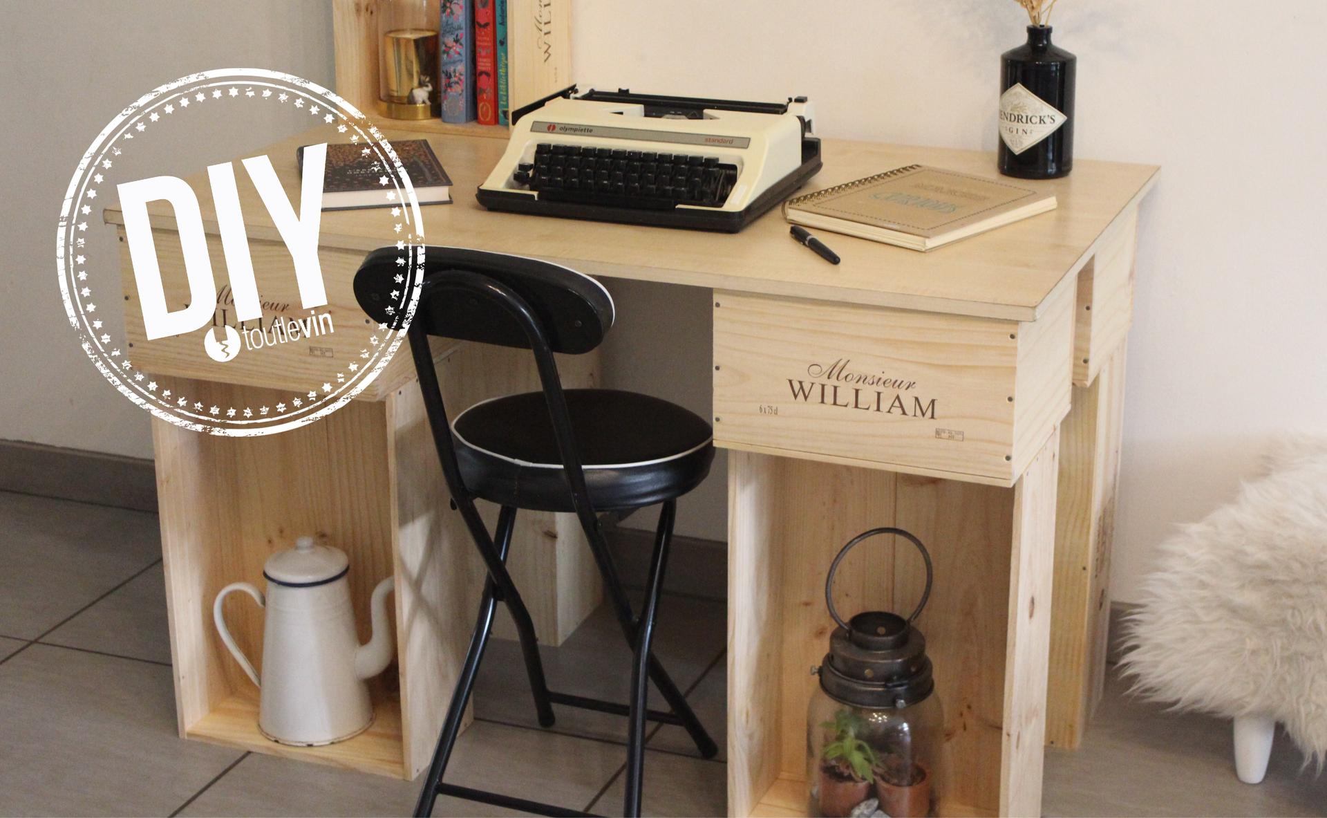 DIY : Créer un bureau avec des caisses de vin