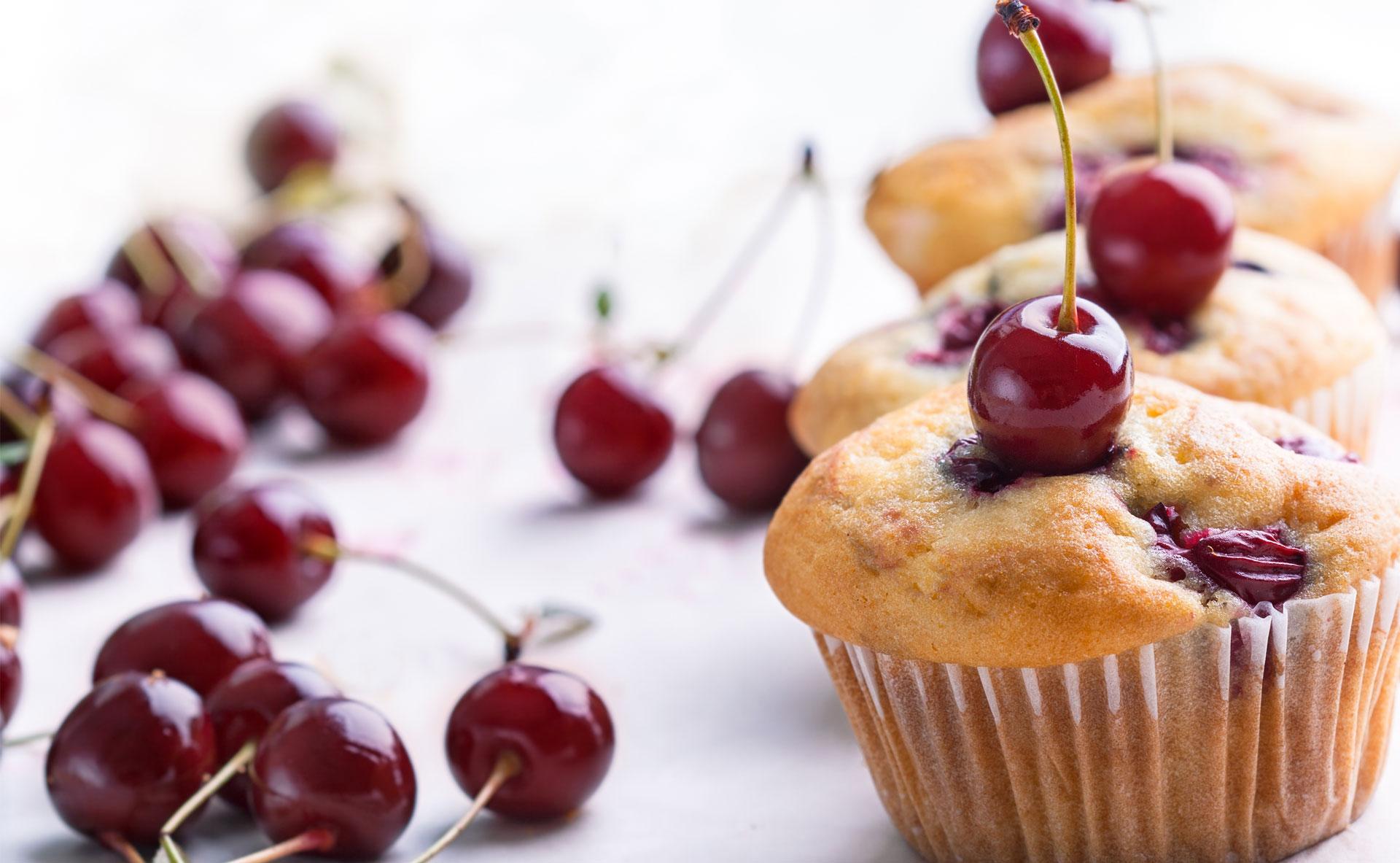Muffins aux cerises