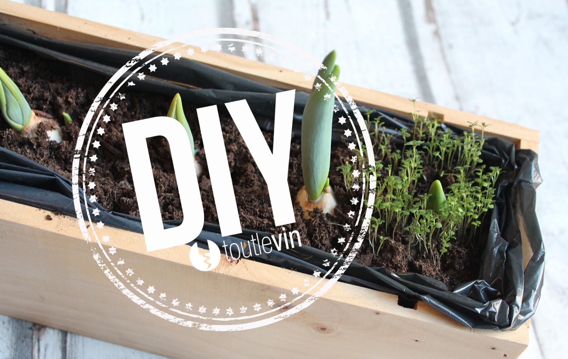 DIY : Transformer une caisse d'une bouteille en jardinière