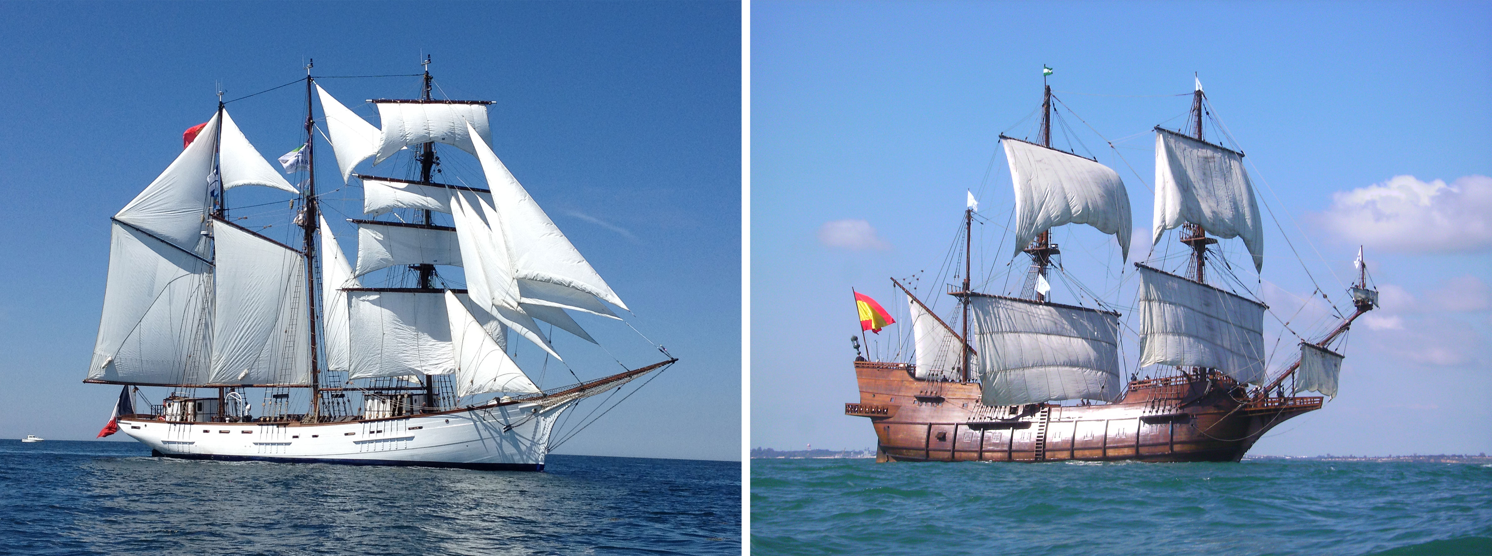 Le Marité et Le Galéon, 2 des bateaux présents lors de la Fête du Vin - Crédits : <sup>©</sup>-GIP-Marité et Savannah Waterfront Association