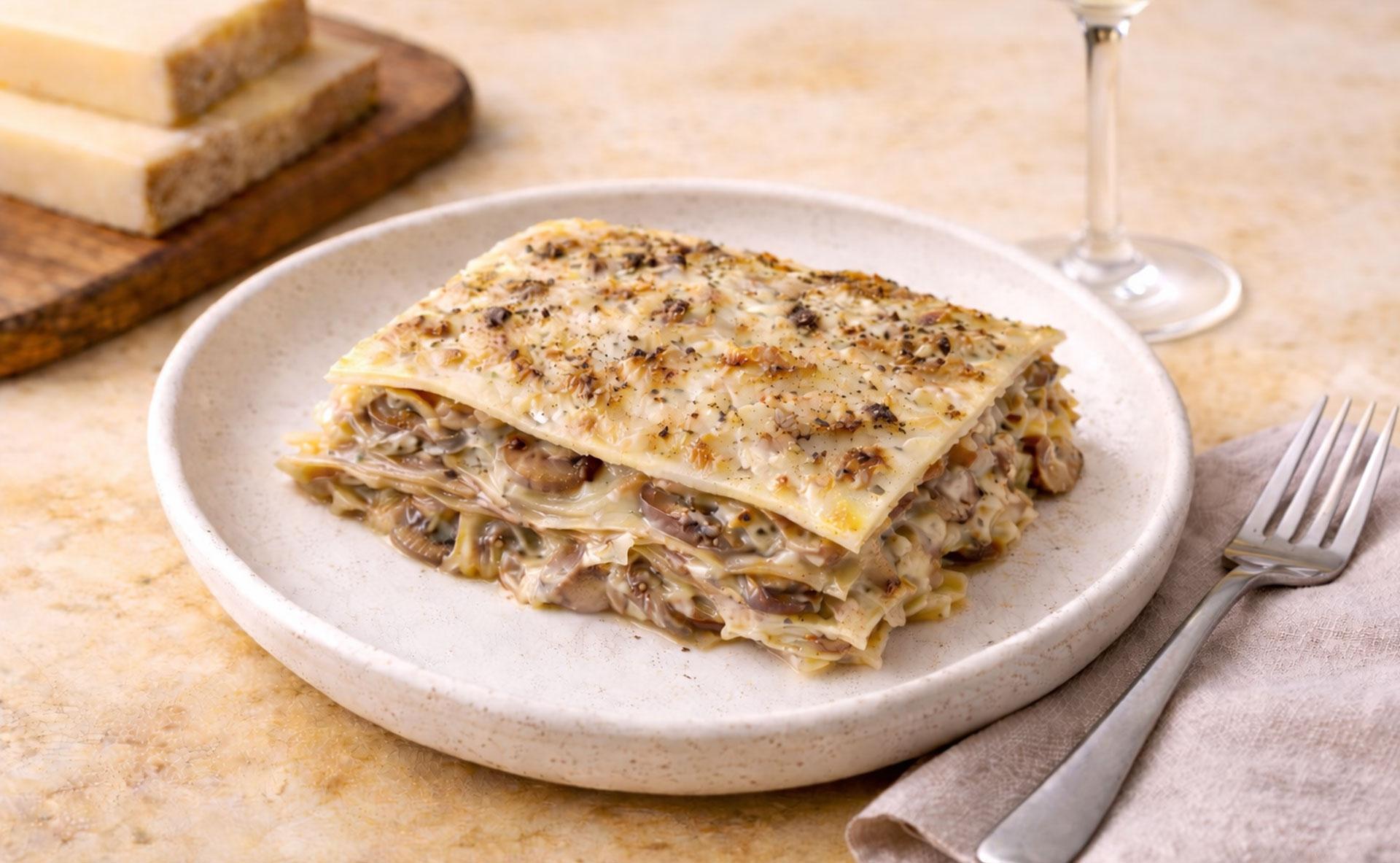 Lasagnes aux champignons et comté