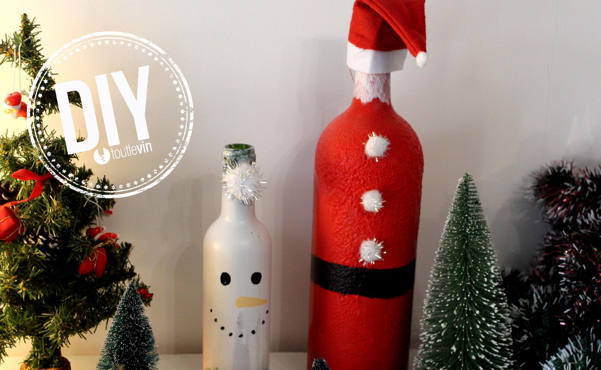 DIY : décorer des bouteilles pour Noël