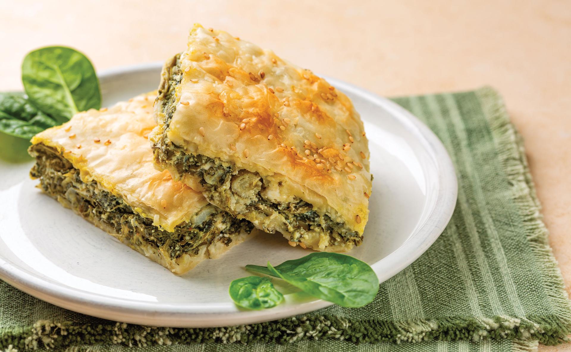Spanakopita (feuilleté épinard et feta à la grecque)