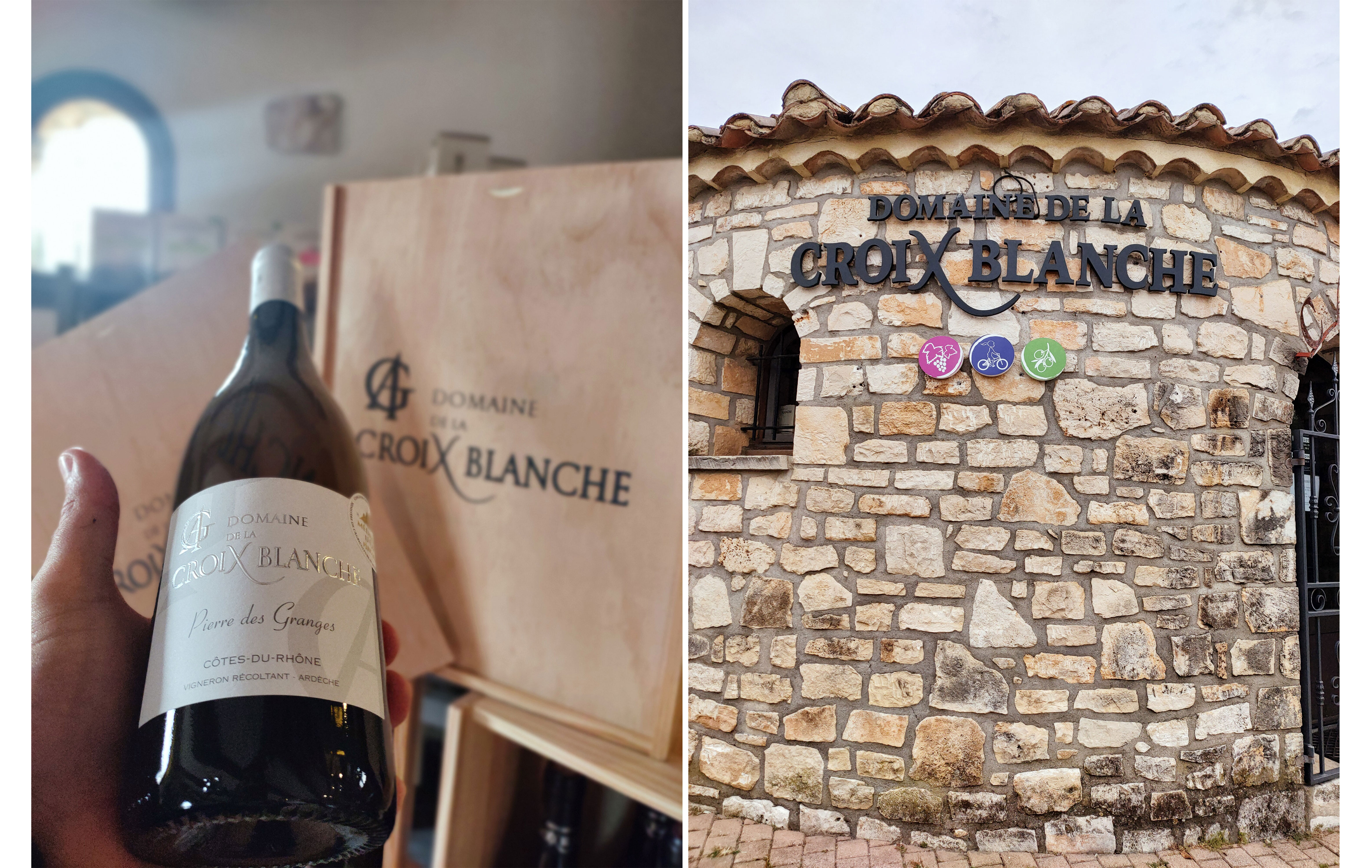 Les Vins d’Ardèche comprennent aussi les Côtes du Rhône et notamment l’appellation Villages Saint-Andéol représentée ici par le Domaine de la Croix Blanche - Crédit : Yoann Palej
