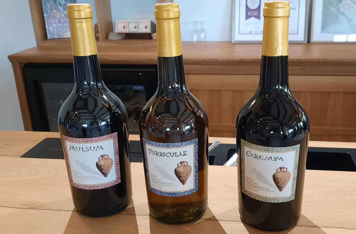 Ces 3 vins du Mas des Tourelles reconstituent des recettes consignées par les agronomes et naturalistes du 1<sup>er</sup> siècle