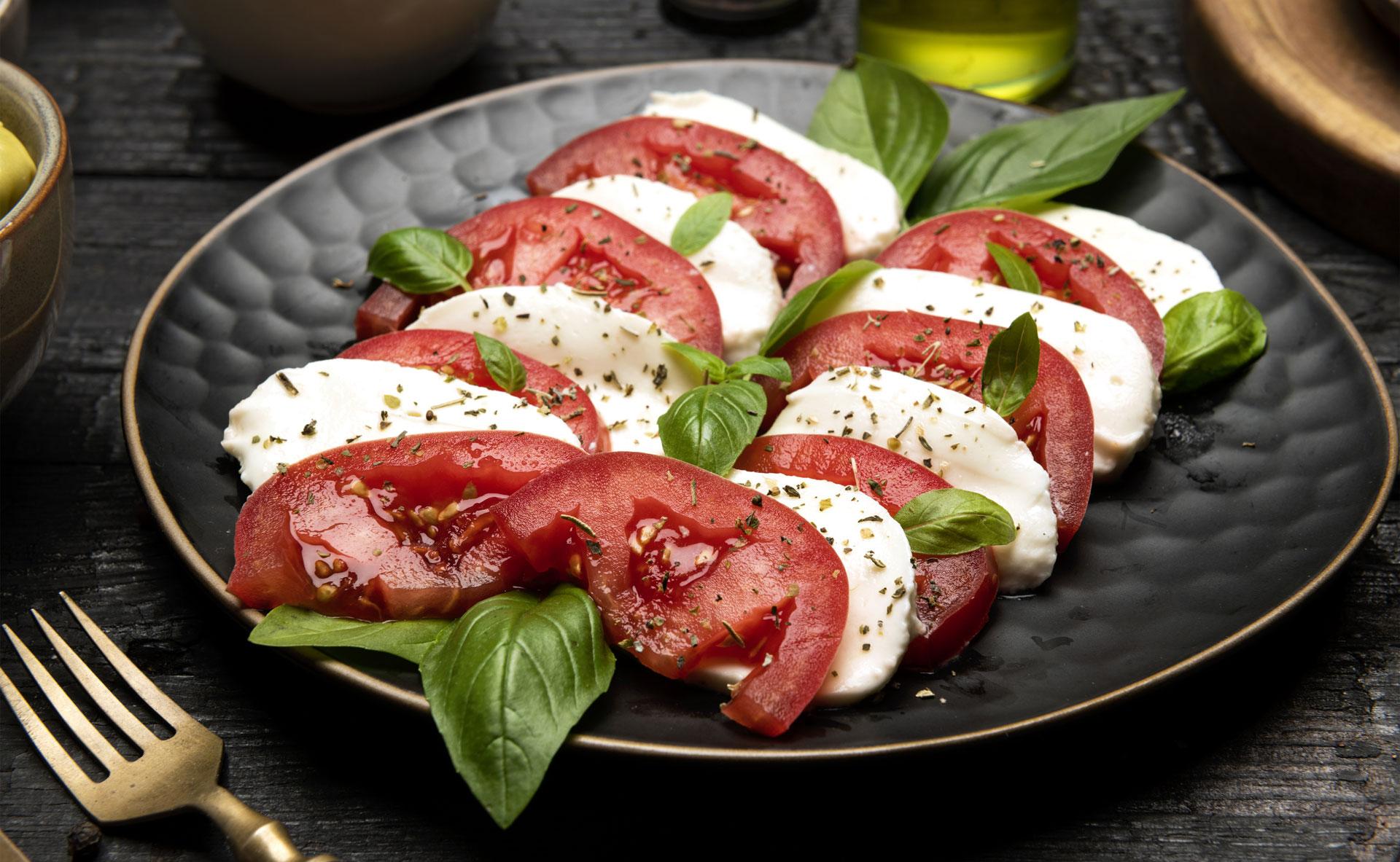 Salade de tomates et mozzarella