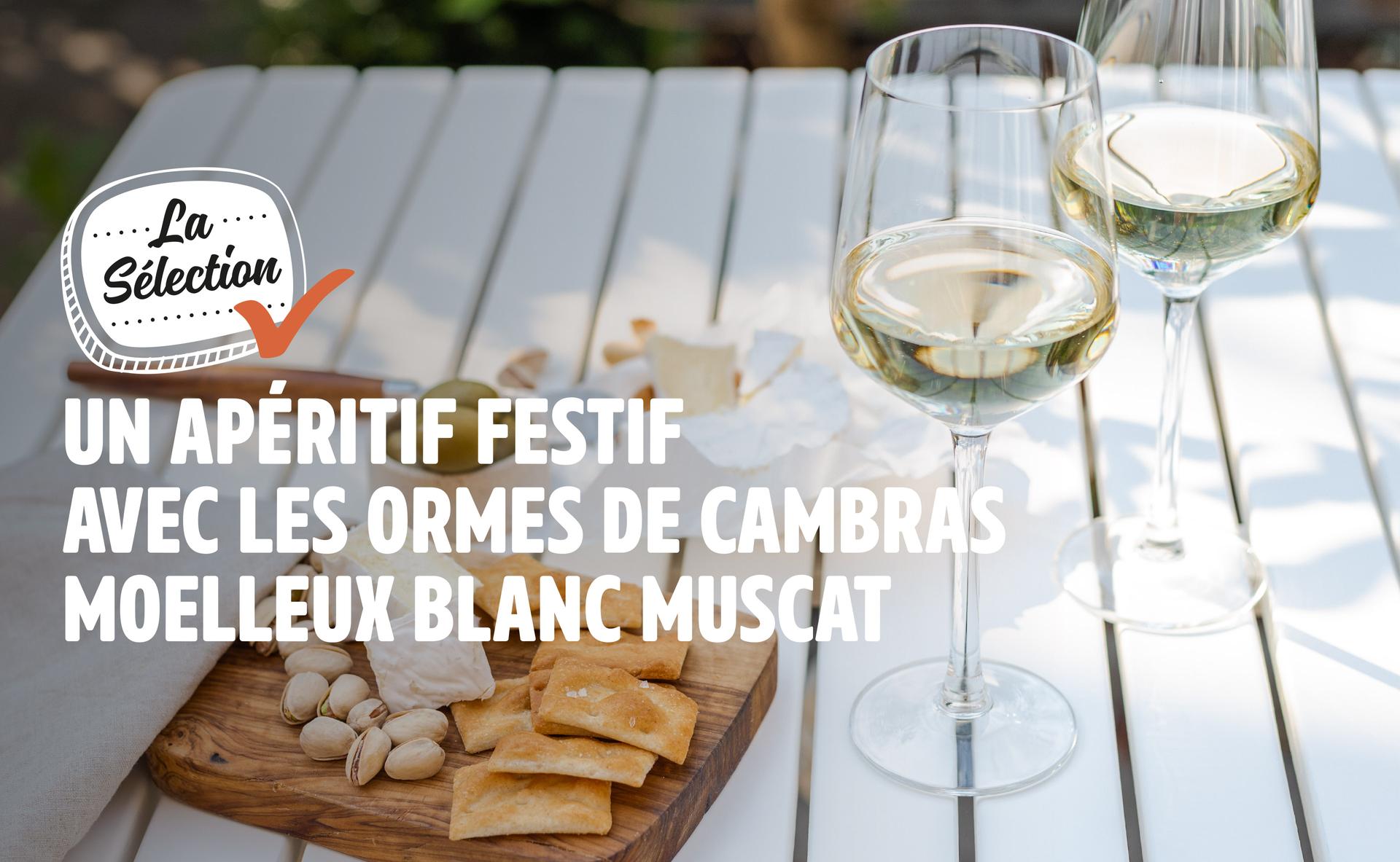 Un apéritif festif avec Les Ormes de Cambras Moelleux Blanc Muscat
