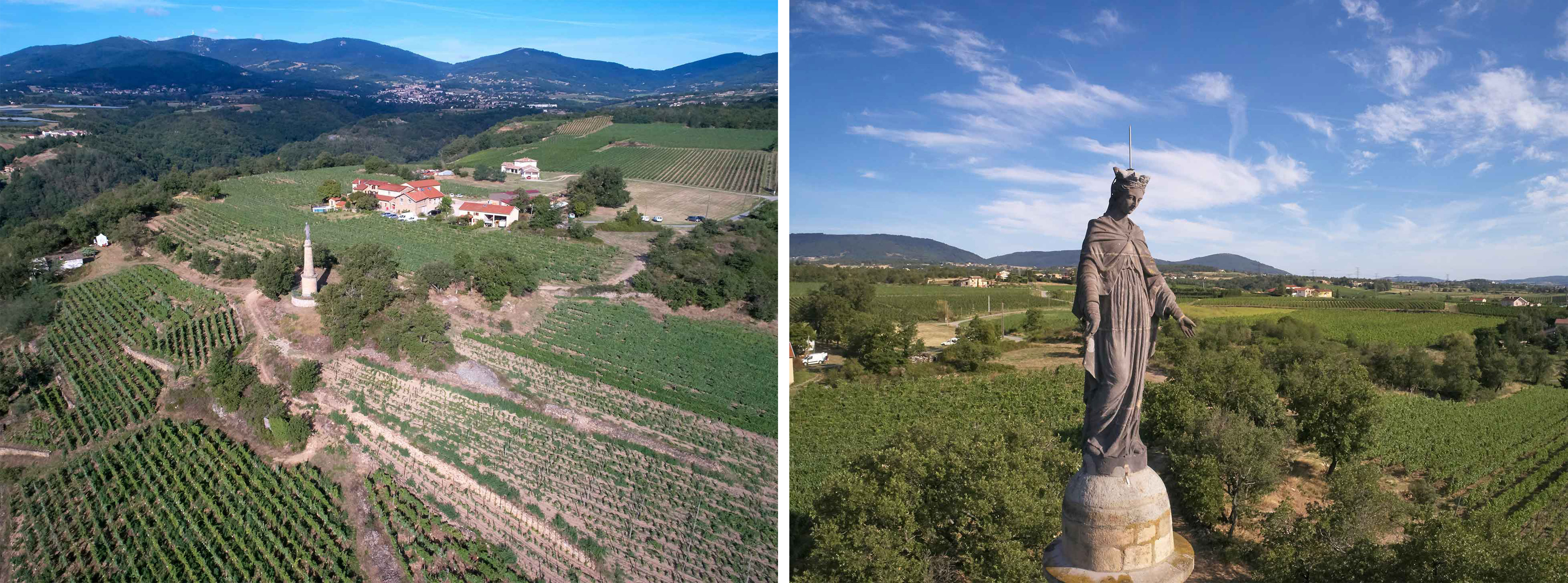 Au bord du côteau d’Izeras, La Madone protège les vieilles vignes de 50 ans du domaine Verzier - Crédit : Philippe Verzier
