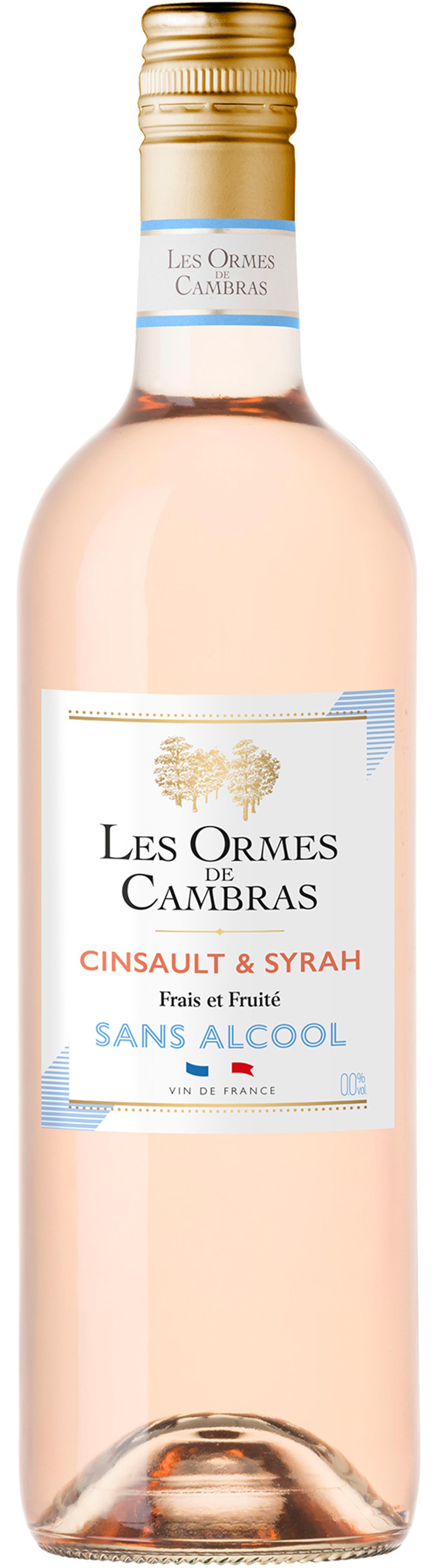 Les Ormes de Cambras Cinsault Syrah sans alcool