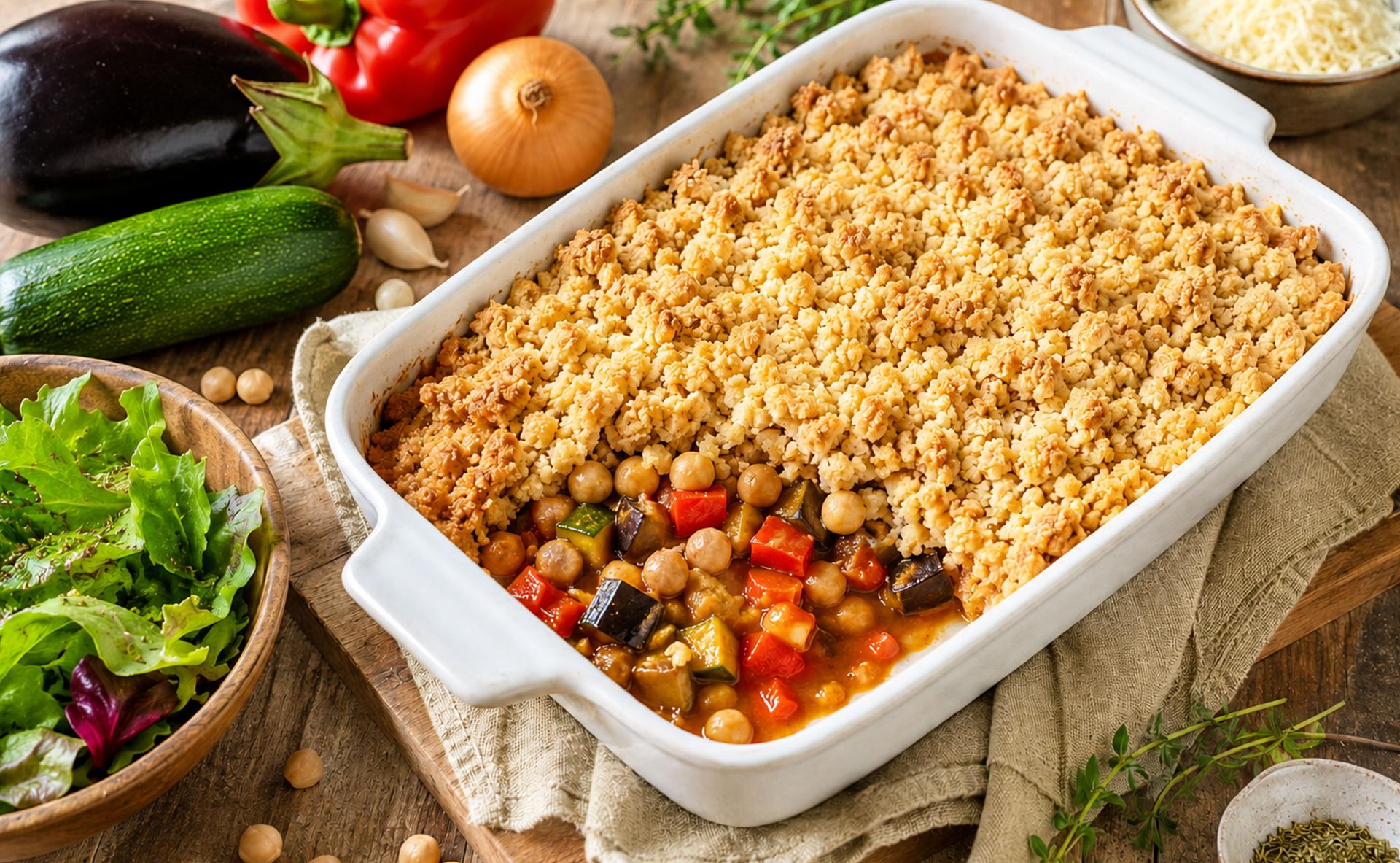 Crumble salé aux légumes
