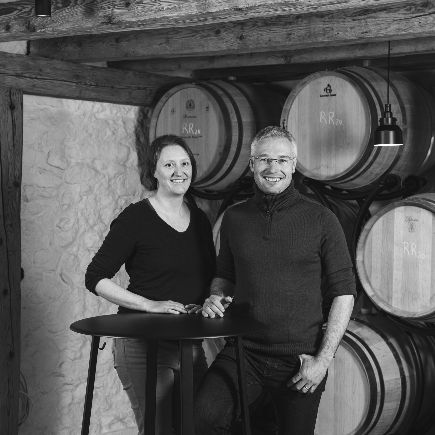 Marylène et Louis Bovard-Chervet, vignerons engagés au Château du Praz - Crédit photo : Association Interprofessionnelle des Vins du Vully
