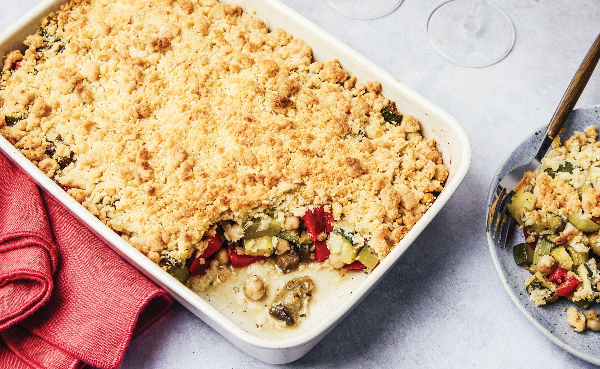 Crumble salé aux légumes