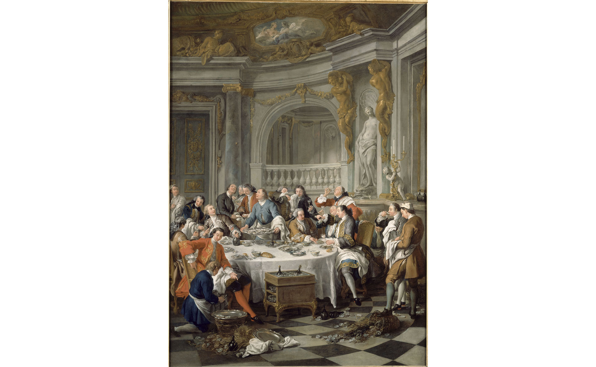 Le déjeuner d'huîtres commandé par Louis XV à Jean-François de Troy en 1734 - Crédits photos : Creative Commons