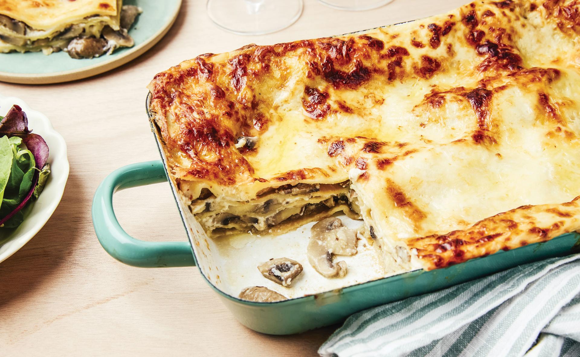 Lasagnes aux champignons et comté