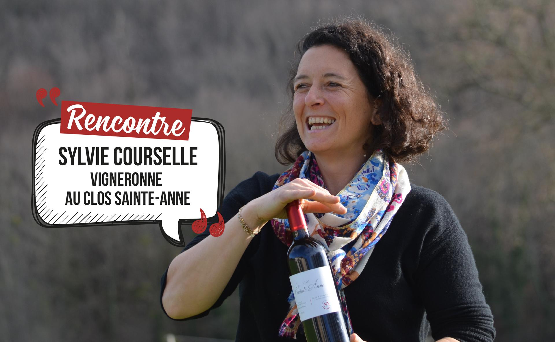 Portrait de Sylvie Courselle vigneronne au Clos Sainte Anne