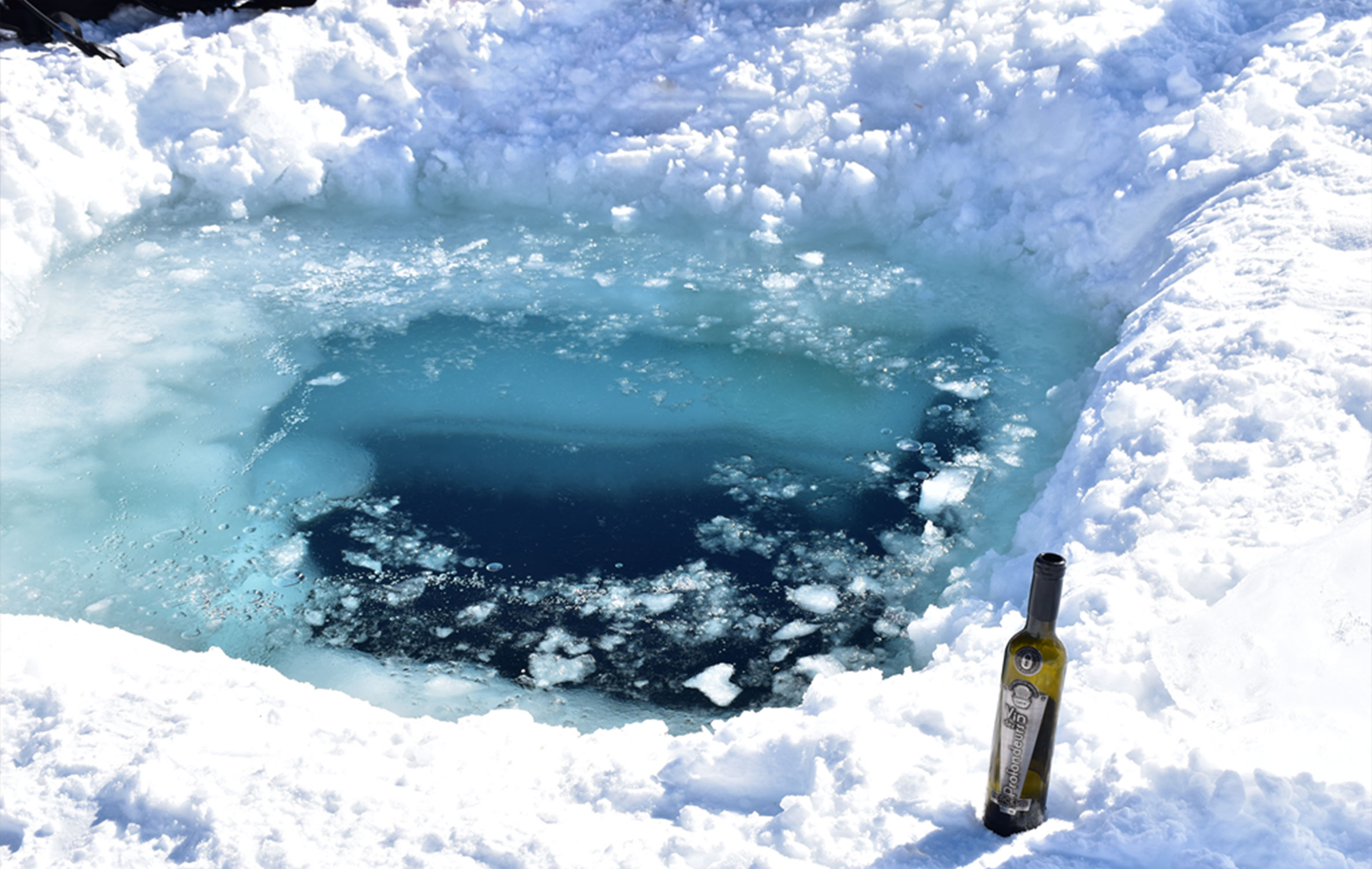 Le Vin des Profondeurs de Perceval de retour de sous la glace - Crédit photo : domaine Perceval