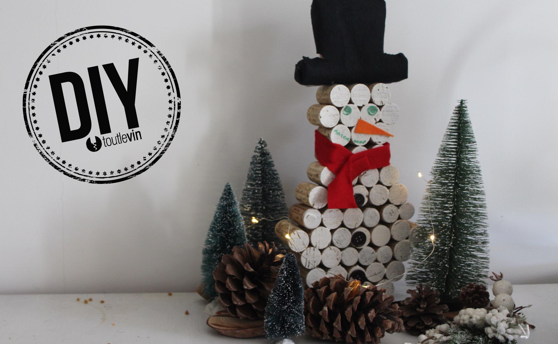 DIY : Décorer votre intérieur en fabriquant un bonhomme de neige avec des bouchons de liège